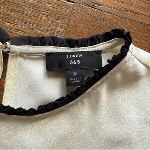 J. Crew Ivory Sleeveless Crepe Shell with Subtle Texture